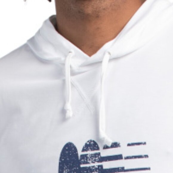 NEW JOHNNIE-O Performance T Shirt Hoodie white for men 253 - Picture 3 of 5